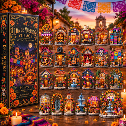 Pueblo del Día de Muertos 2026 – 24-Day Day of the Dead Collectible Countdown Calendar with 24 Unique Miniatures