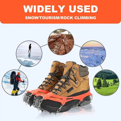 Lightweight Ice Cleats for Shoes & Boots – Anti-Slip Snow Traction Crampon Grips