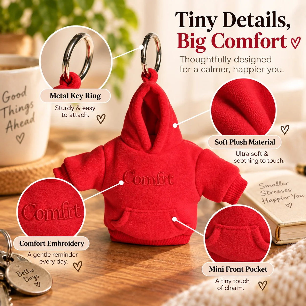 Mini Hoodie Stress Ball Keychain – Cute Squeeze Toy