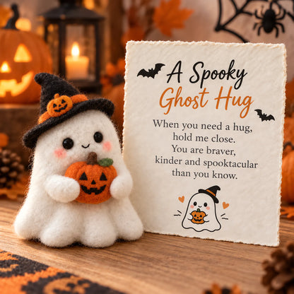 ⏳ Last Day: 49% OFF – A Little Ghost Hug (Handmade Felt Keepsake) 👻