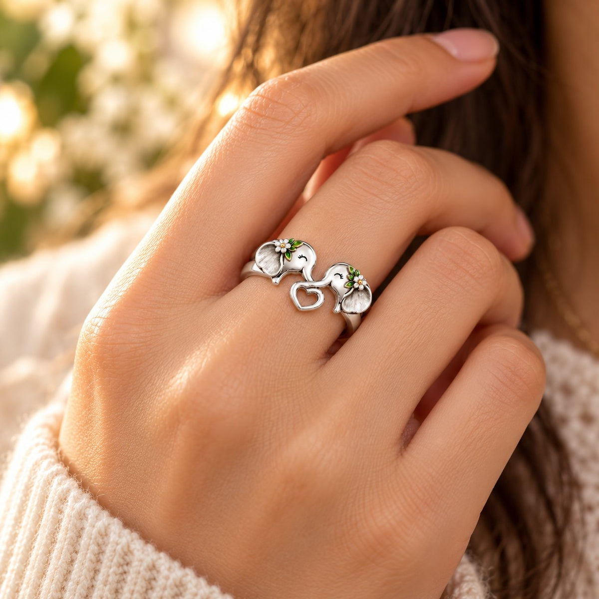 🐘  Elephant Heart Ring – Meaningful Sisterhood & Best Friend Gift with Message Card