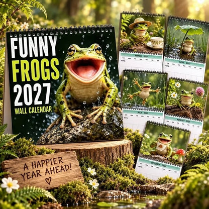 🐸Funny Frogs 2027 Wall Calendar