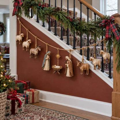 ✝️🎄Handcrafted Wooden Nativity Garland(📦Buy 2 Free Shipping)