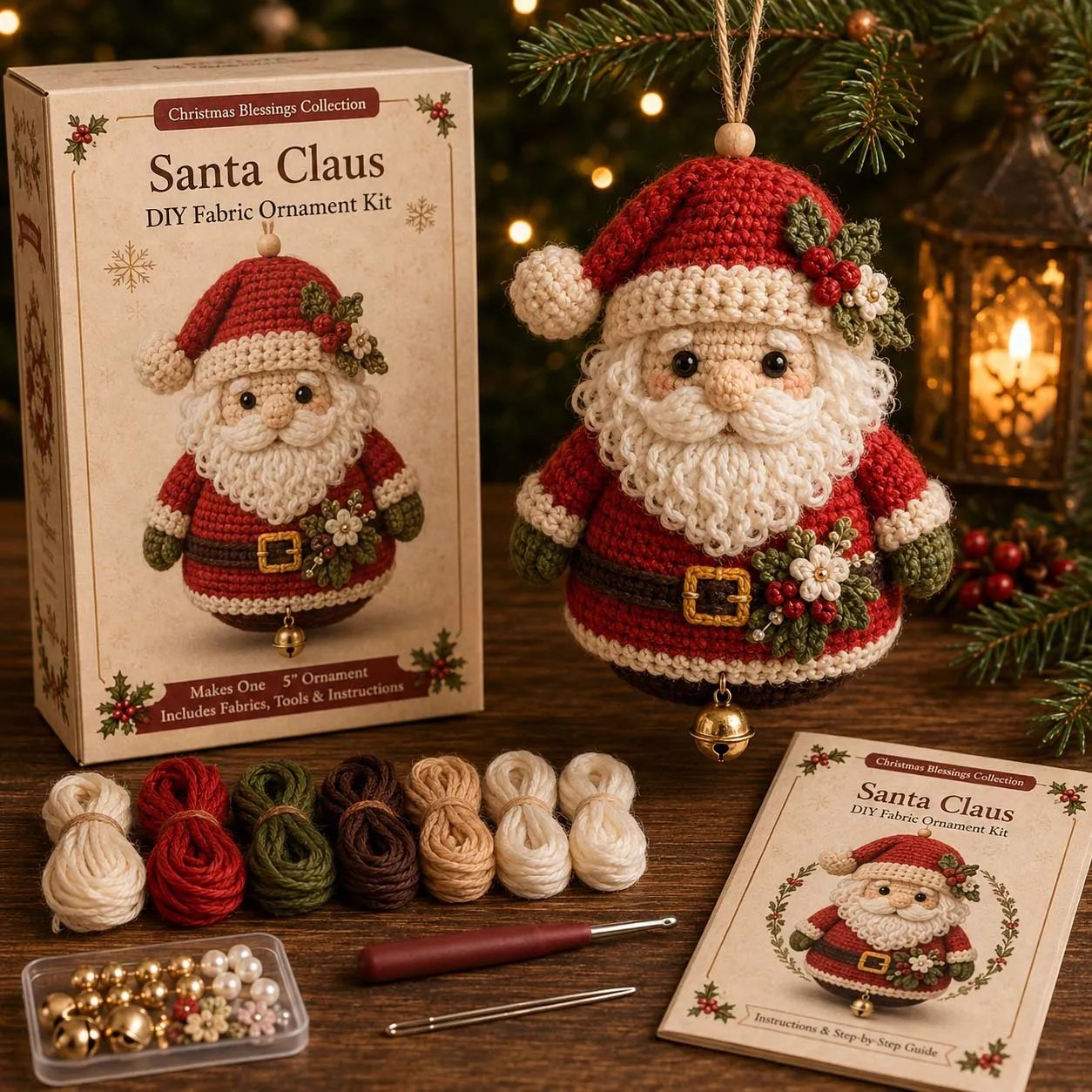 🎄Beginner-Friendly Christmas Character DIY Ornament Kit | Complete Craft Set with Gift Box Soft, Materials, Decorative Details & Step-by-Step Instructions Included ✨