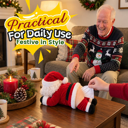 😂Funny Santa Butt Tissue Box – Plush Christmas Tissue Holder & Gag Gift🎁