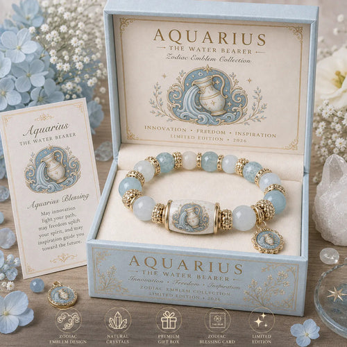 💫 12 Zodiac Bracelet – Natural Chalcedony, Your Sign, Your Energy