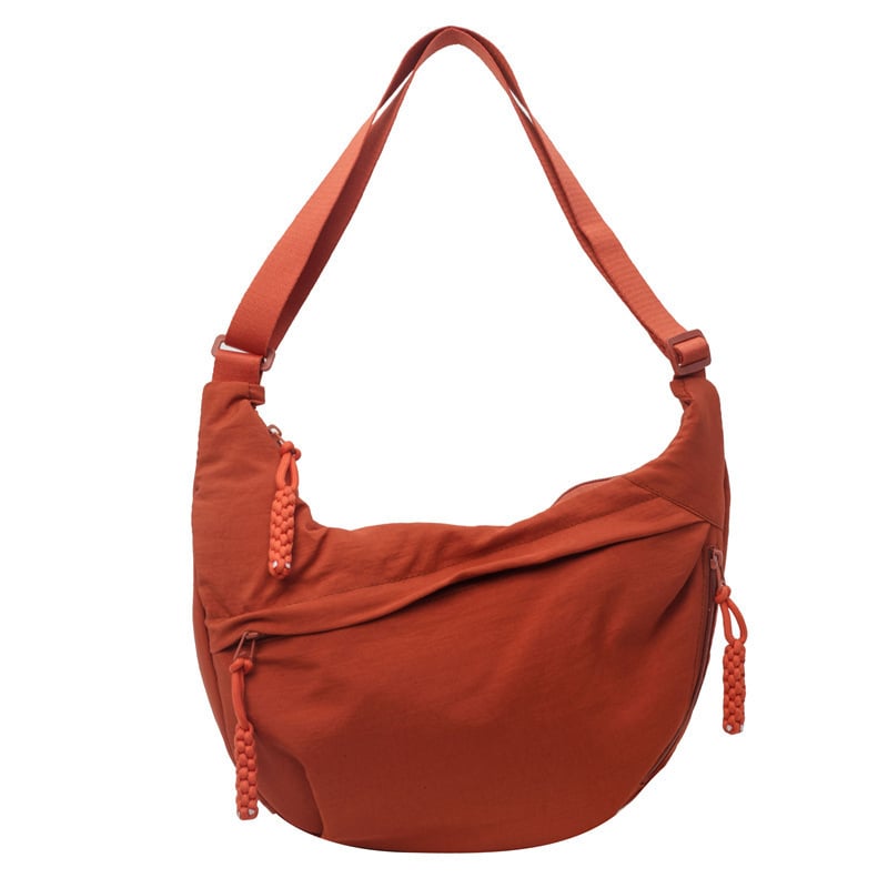 Women's Fashion Solid Color Nylon Crossbody Bag