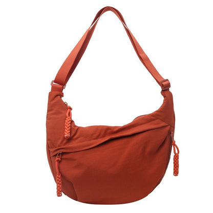 Women's Fashion Solid Color Nylon Crossbody Bag