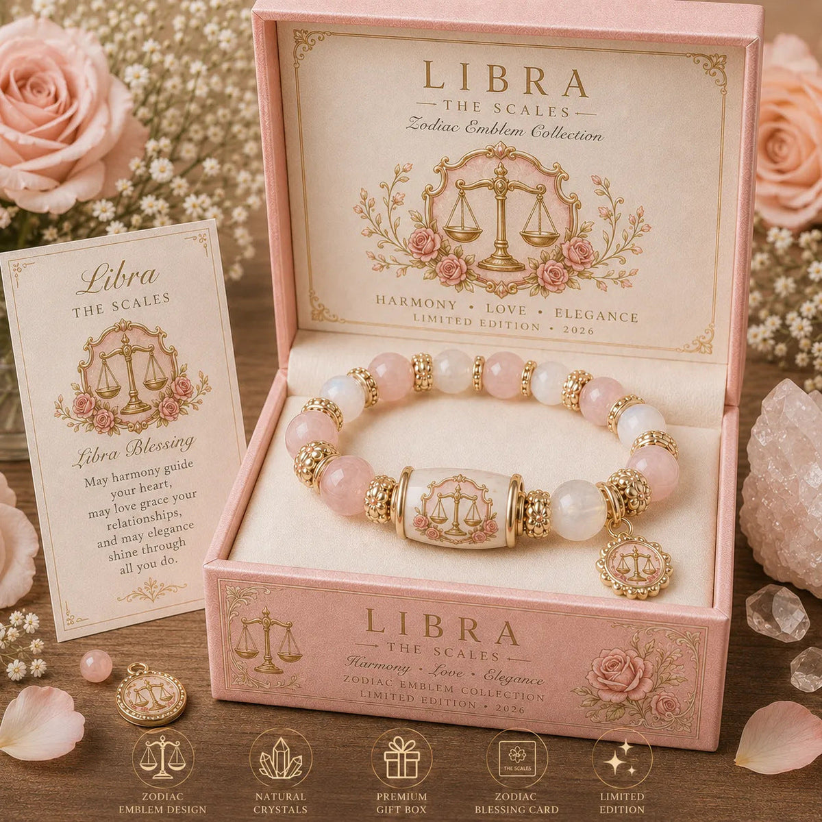 💫 12 Zodiac Bracelet – Natural Chalcedony, Your Sign, Your Energy