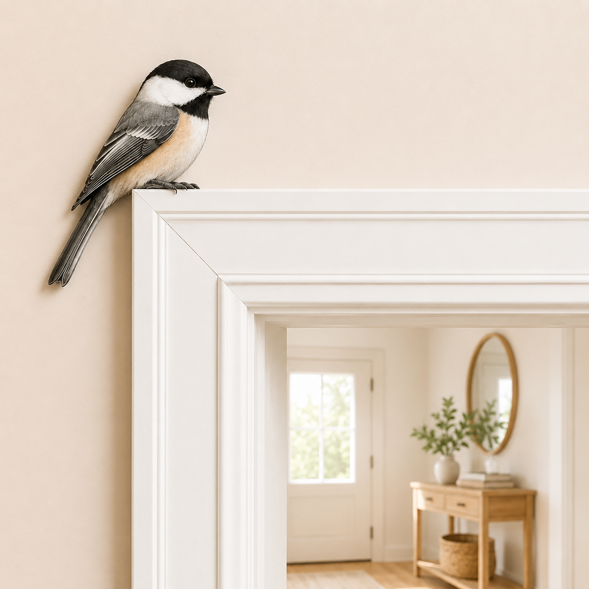 Wooden Cardinal Door Topper