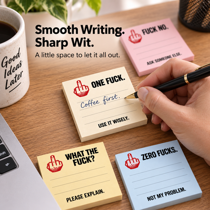 The "Honest Mood" Sticky Note Bundle (4-Pack) 🖕 | Hilarious Office Gag Gift