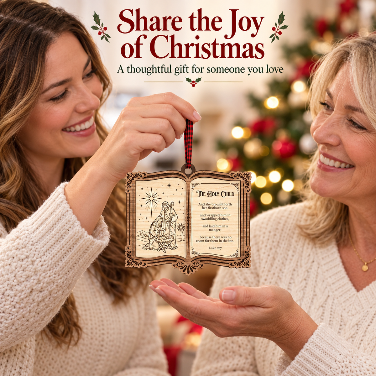 🔥Last Day 50% OFF -✨ The Greatest Story Ever Told... Right on Your Tree! | Nativity Story Wooden Bible Ornaments 📖🎄