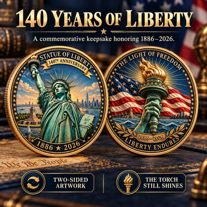 ⏳ Last Day 50% OFF – 🗽 Statue of Liberty 140th Anniversary Commemorative Coin | 1886–2026 American Heritage Keepsake 🇺🇸
