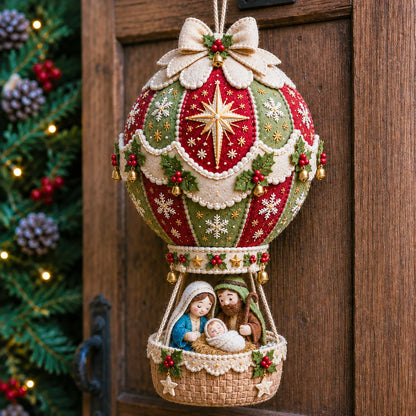 ⏳ Last Day 50% OFF – 🎈 Beginner-Friendly Christmas Hot Air Balloon Hanging Decor DIY Kit Collection | Complete Kit with Coordinated Fabrics, Decorative Accents & Crafting Materials Included 💕