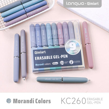 9-Color Erasable Gel Pens – Quick-Dry, Smooth Writing & Easy Erasing