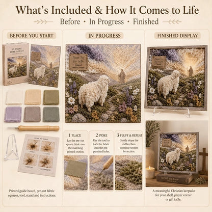 🔥HOT SALE🔥 Last Day 49% OFF - ✝️3D Christian Fabric Poke Art Kit(📦Buy 2 Free Shipping)