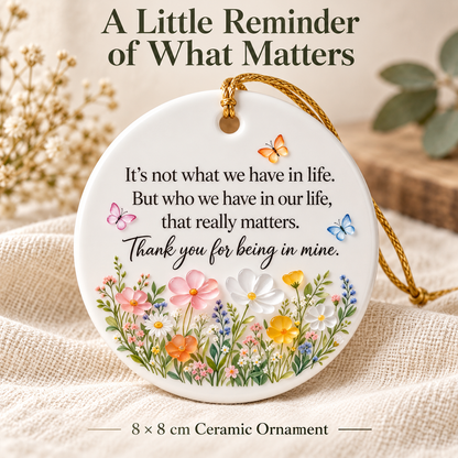 🌸Sea Glass Floral Keepsake Ornament