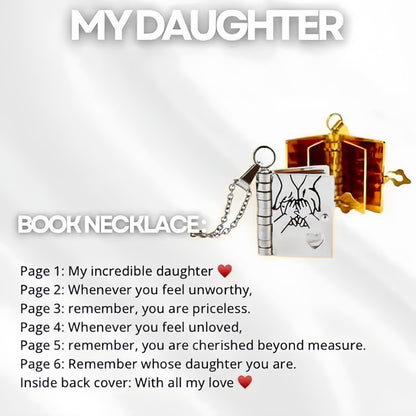Mini Book Locket Necklace | Hidden Inspirational Message For Son & Daughter 💌