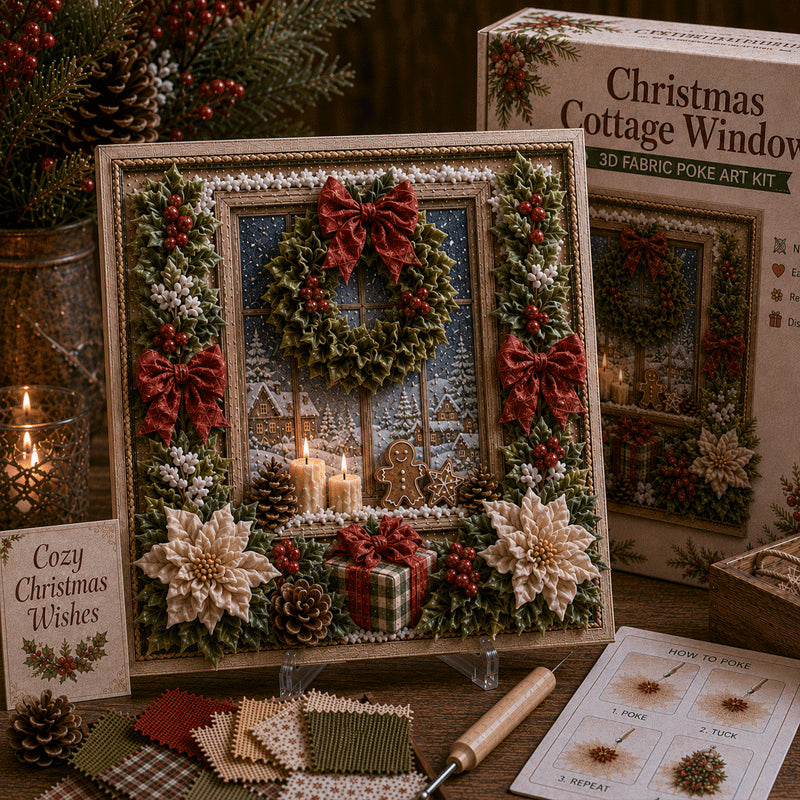 🔥Last Day 50% Off 🎁 3D-kerststof-poke-art-set