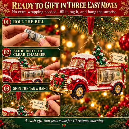 🎄 Christmas Cash Gift Ornament | 20 Crystal-Style Designs with Money Holder & Gift Tag 🎁