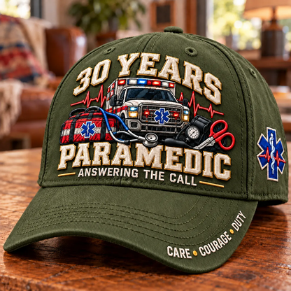 🚑 30 Years Answering The Call Paramedic Milestone Baseball Cap