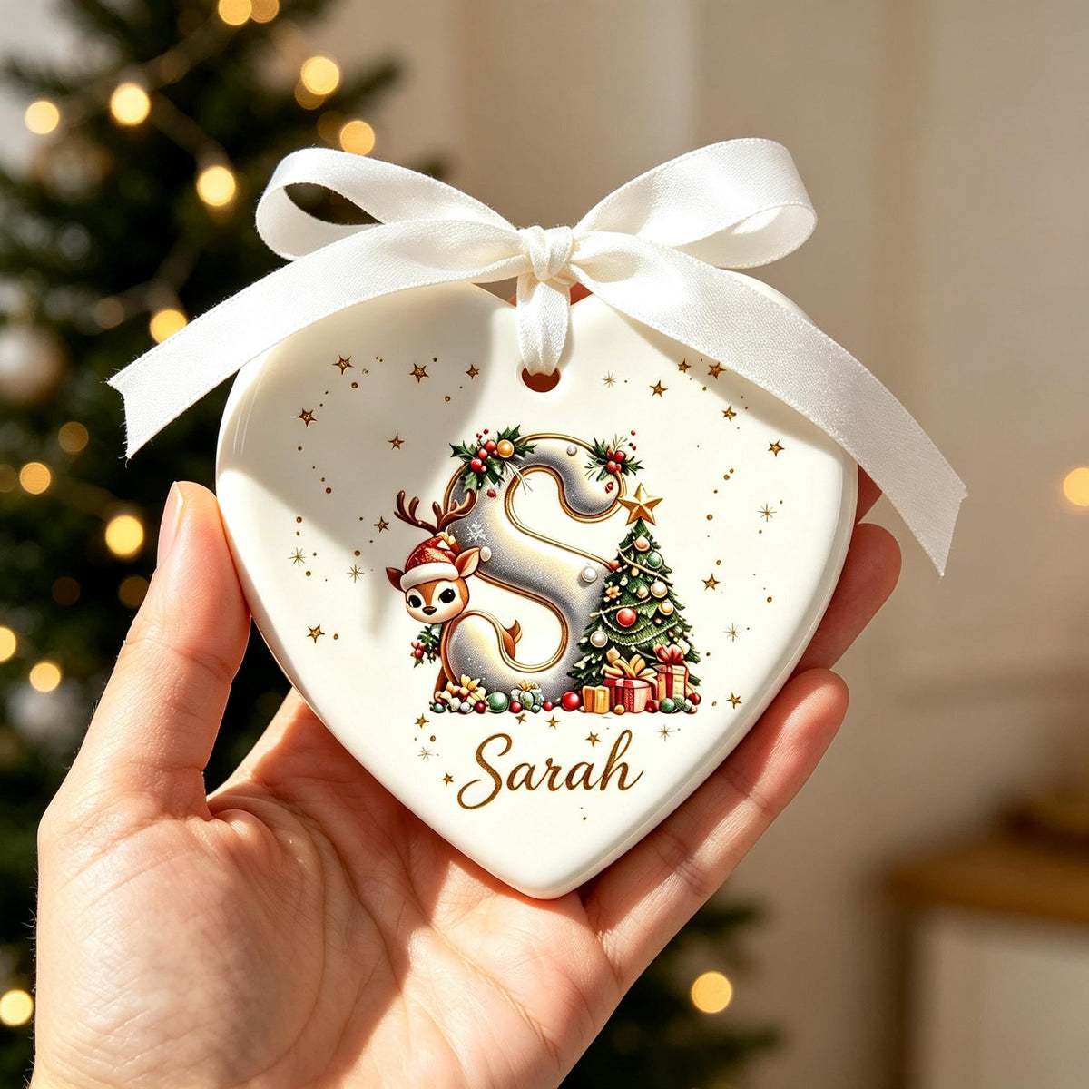 ✨ 💖 Personalized Christmas Initial Ornaments – Keepsake Holiday Collection 🎄