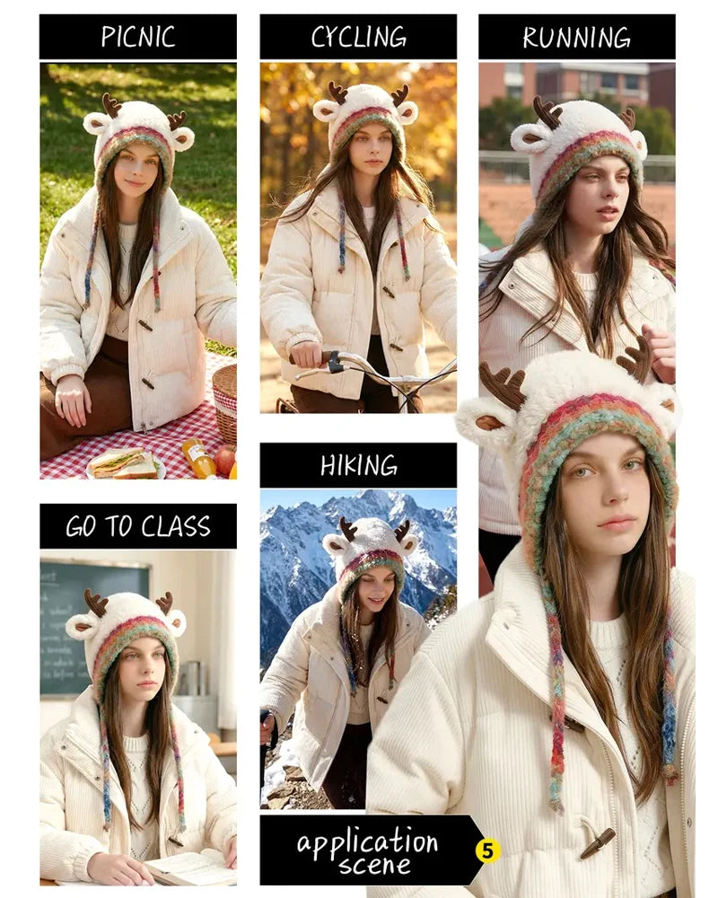 Festive Reindeer Hat — 2-in-1 Holiday Hat & Bag