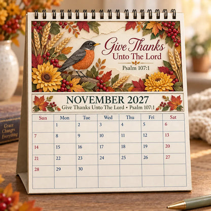 ✝️ Christian Calendar 2027 | 12 Scripture Designs with Nature Scenes