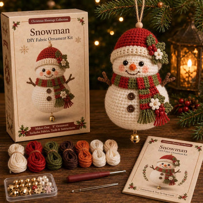 🎄Beginner-Friendly Christmas Character DIY Ornament Kit | Complete Craft Set with Gift Box Soft, Materials, Decorative Details & Step-by-Step Instructions Included ✨