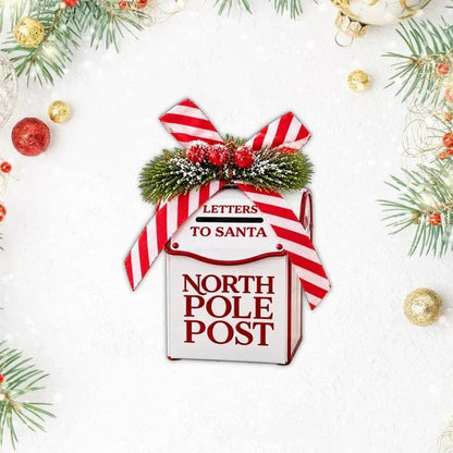 🎅🎄 Santa’s North Pole Post Box – Christmas Mailbox Ornament & Sweet Surprise Gift Box 🎁