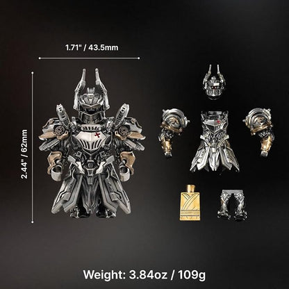 Mech Justicar Metal Mini Figurine | Interchangeable Magnetic Weapons & Wings