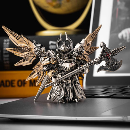 Mech Justicar Metal Mini Figurine | Interchangeable Magnetic Weapons & Wings