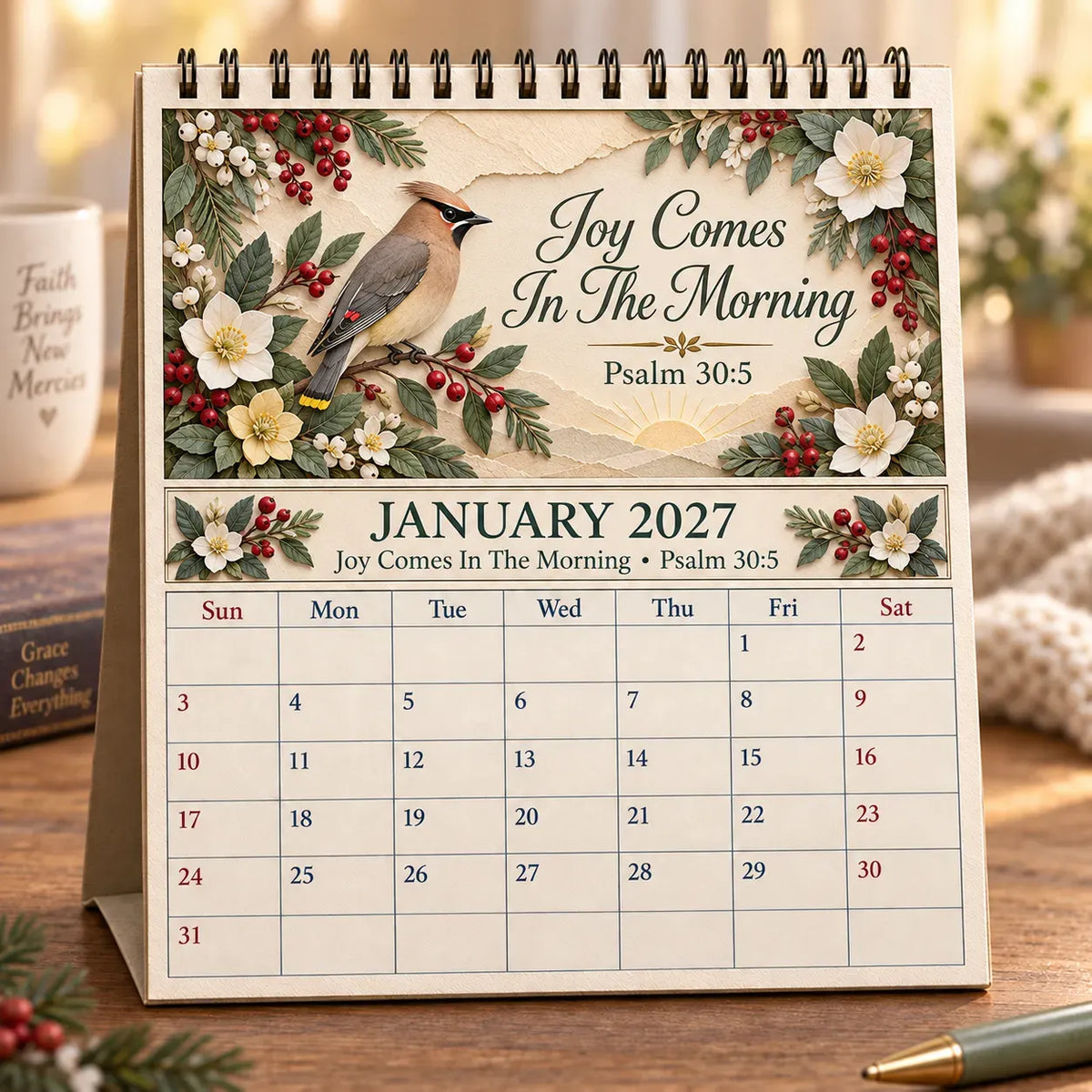 ✝️ Christian Calendar 2027 | 12 Scripture Designs with Nature Scenes