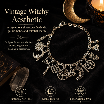 🔥Last Day 50% OFF🌙Vintage Witchy Charm Bracelet