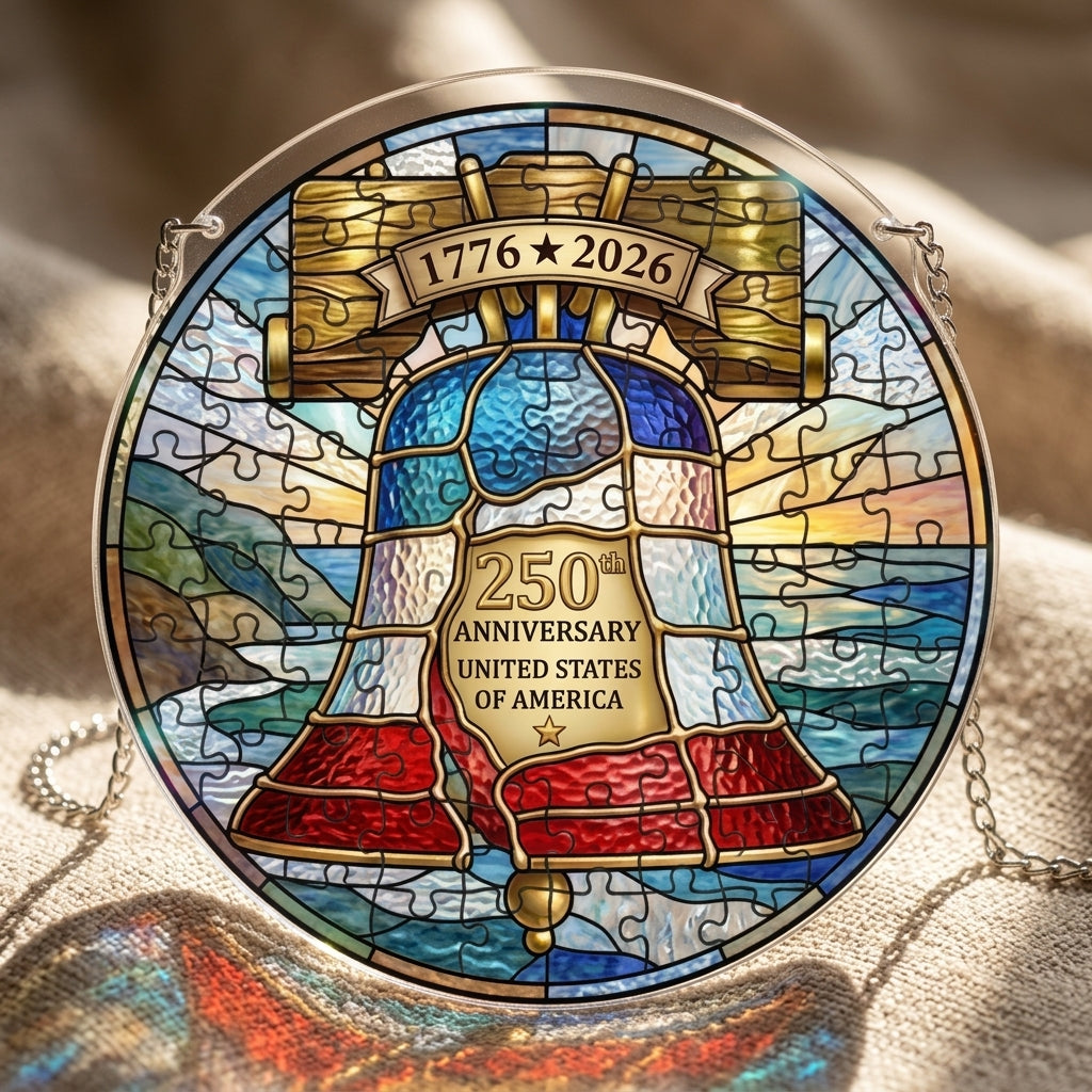 🔥LAST DAY65% OFF🔥 - 250th Anniversary United States Stained Puzzle Hanging ornament