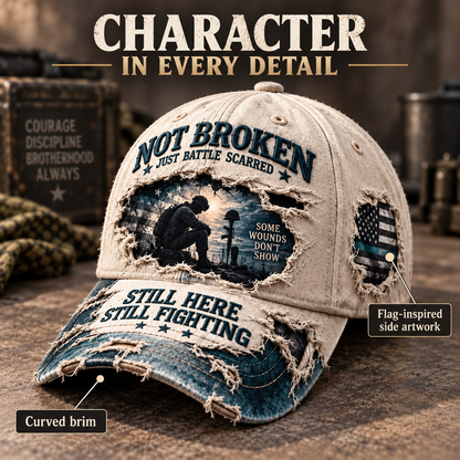 Veteran Mental Health Awareness PTSD Printed Baseball Cap