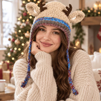 Festive Reindeer Hat — 2-in-1 Holiday Hat & Bag