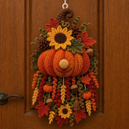 ⏳ Last Day 49% OFF – 🧶 DIY Seasonal 3D Crochet Door Hanger Kit Collection | Coordinated Yarn, Filling, Accessories & Step-by-Step Instructions Included 💕
