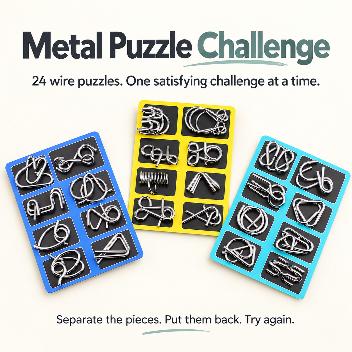 🎁 Metal Montessori Puzzle Solving