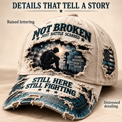 Veteran Mental Health Awareness PTSD Printed Baseball Cap