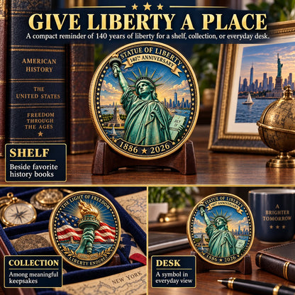 ⏳ Last Day 50% OFF – 🗽 Statue of Liberty 140th Anniversary Commemorative Coin | 1886–2026 American Heritage Keepsake 🇺🇸