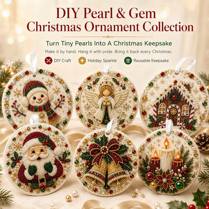 🔥Last Day 50% OFF-🌲✨ DIY Pearl & Gem Christmas Ornament Collection