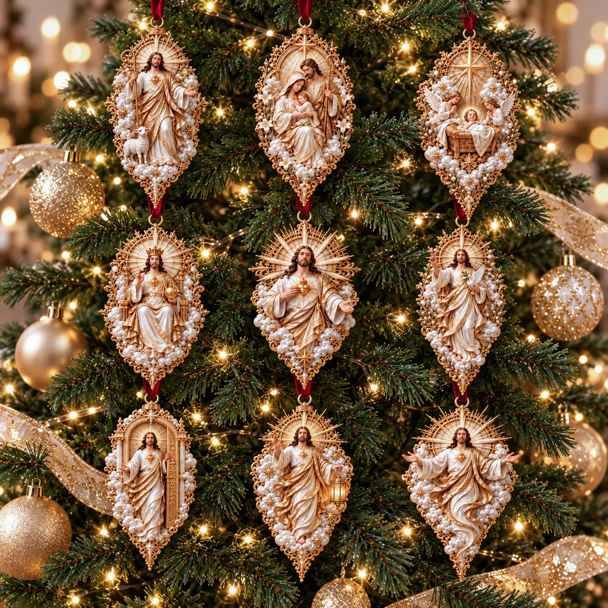 ⏳ Last Day 49% OFF – ✝️ Sacred Christmas Ornament Collection | 9 Faith-Inspired Designs with Sculptural Detail for Trees & Meaningful Gifts 🎄