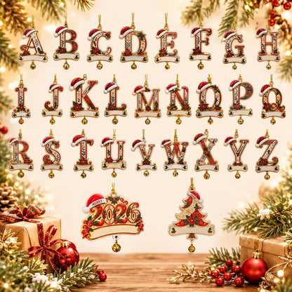 Personalized Letter Initial Christmas Ornament‑Custom Name Family Holiday Keepsake
