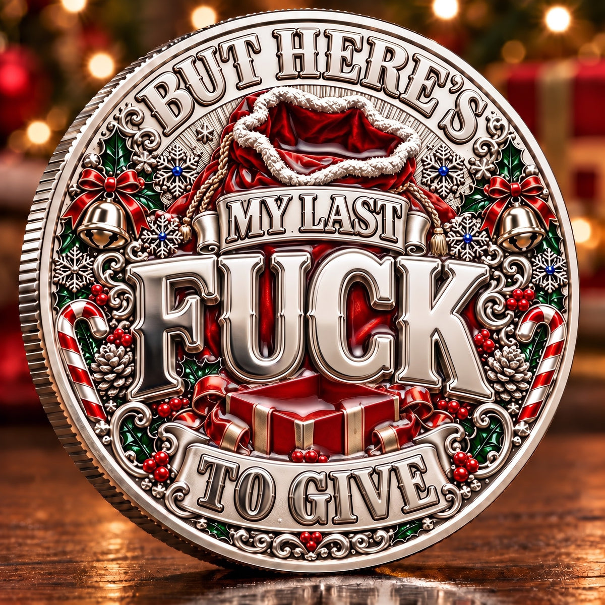 Santa’s Last Gift Adult Humor Commemorative Coin