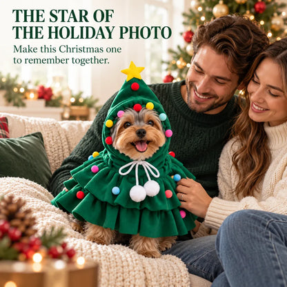 ⏰LAST DAY 50% OFF 🎄 Christmas Tree Dog Costume – Funny Holiday Pet Outfit 🐶🐱💕