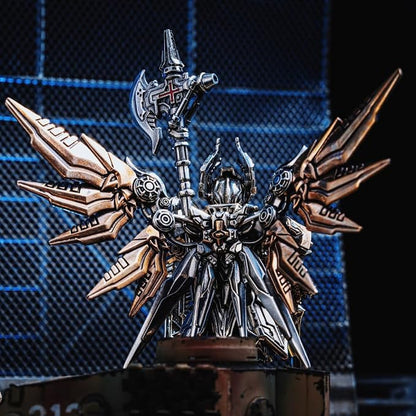 Mech Justicar Metal Mini Figurine | Interchangeable Magnetic Weapons & Wings