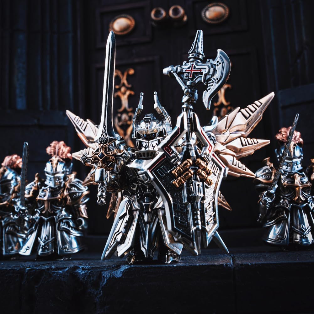 Mech Justicar Metal Mini Figurine | Interchangeable Magnetic Weapons & Wings