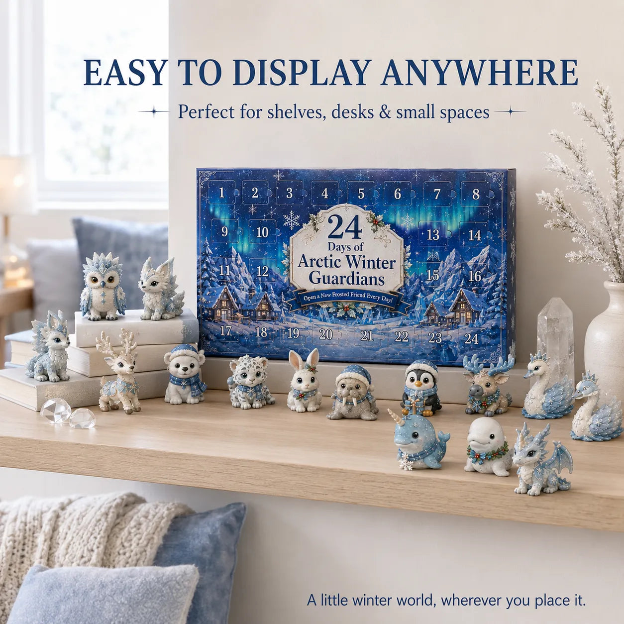 ⏳ Last Day 50% OFF – ✨ 24-Day Fantasy Guardian Advent Calendar Collection | 24 Unique Mini Collectible Characters with 4 Magical Themes for Daily Surprises & Display 🌲🌊
