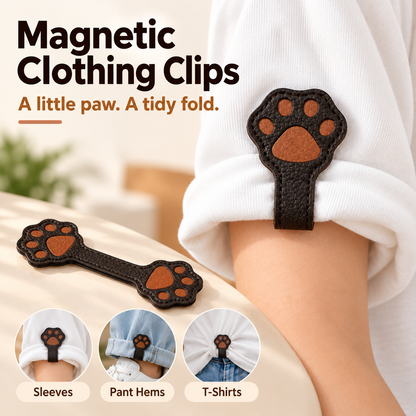 The Purr-fect Fit! 🐾 Magnetic Clothing Clips for Sleeves, Hems &Tees